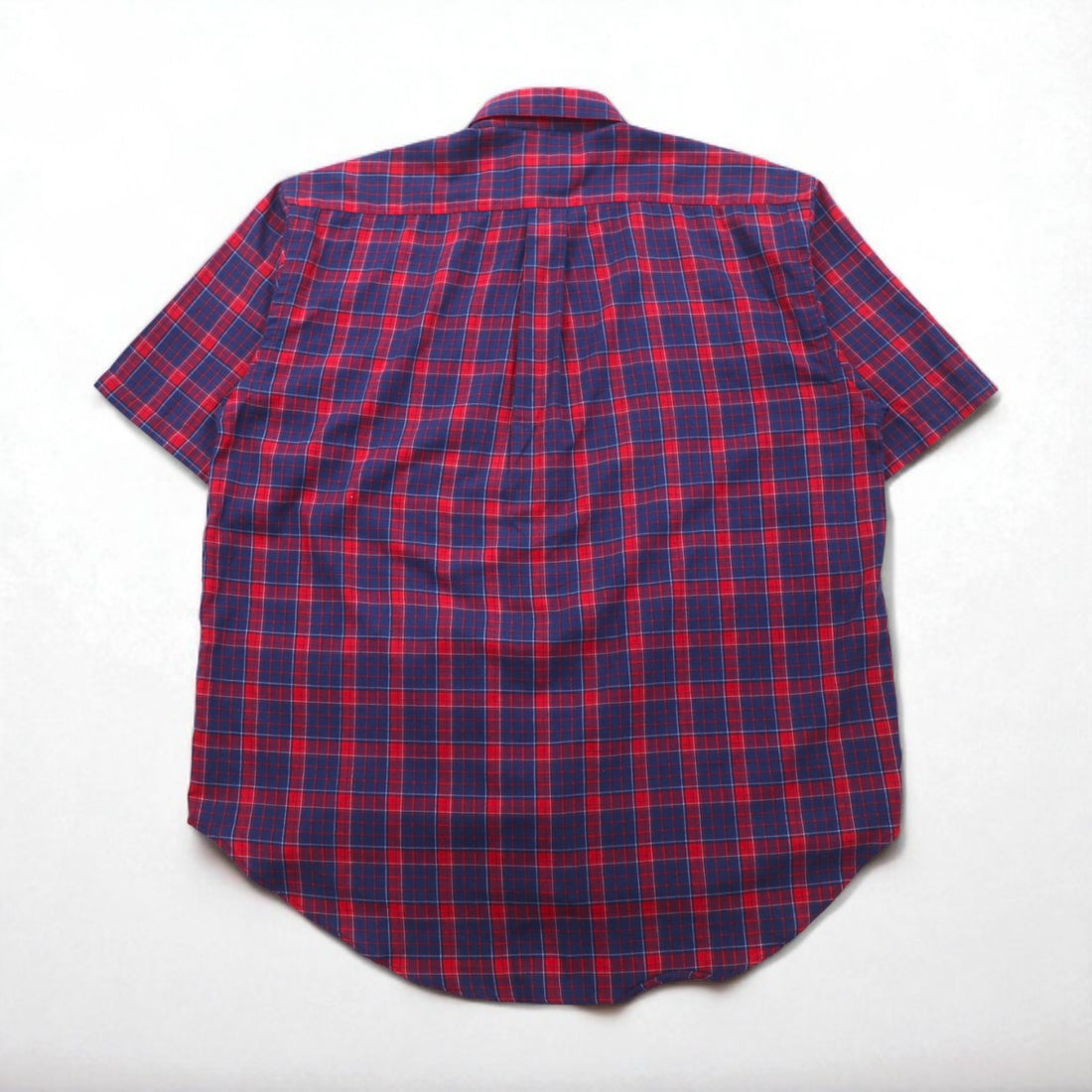 Polo by Ralph Lauren 90年代 ビッグサイズ 半袖 ボタンダウンシャツ L レッド ネイビー チェック