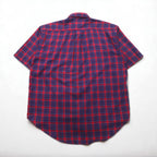 Polo by Ralph Lauren 90年代 ビッグサイズ 半袖 ボタンダウンシャツ L レッド ネイビー チェック