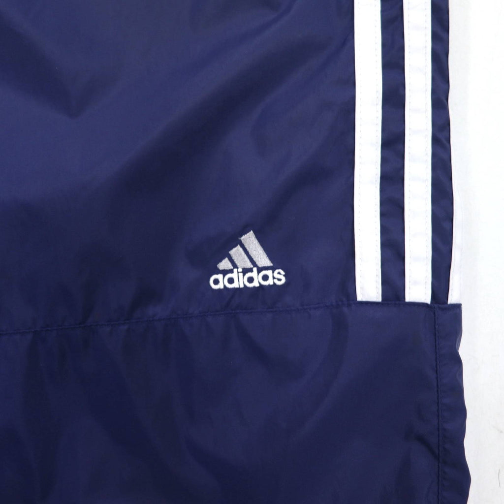 adidas 00年代 ウーブン ワイド トラックパンツ ジャージ 2XL ネイビー 3ストライプ
