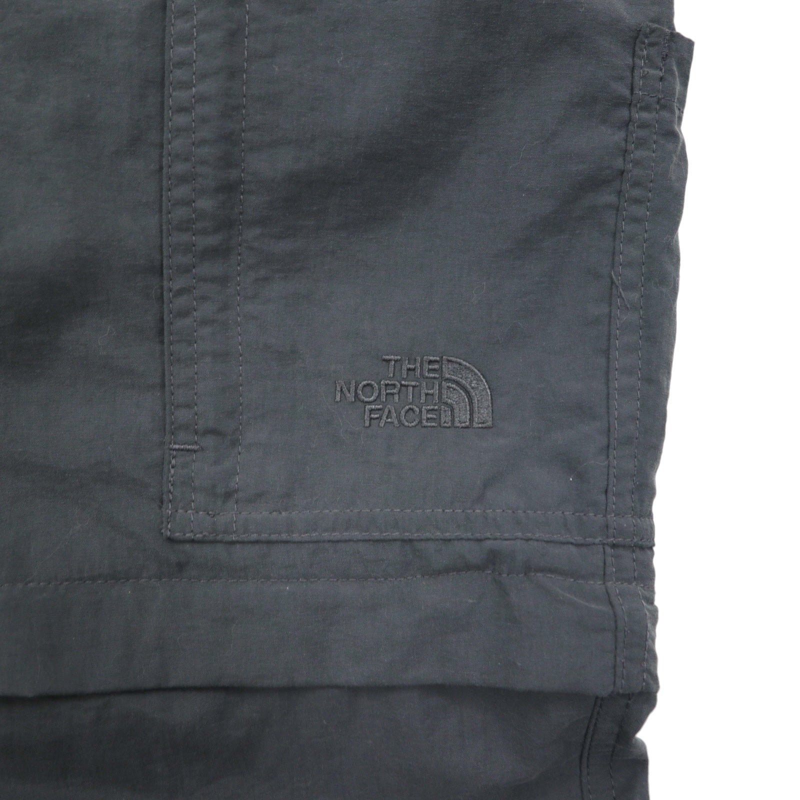 THE NORTH FACE Convertible 2-Way Outdoor Cargo Shorts, Size M, Gray, Nylon, US Standard
