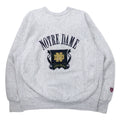 日本然リトテ-古着オンライン-MV SPORT USA製 90年代 PRO WEAVE リバースウィーブ カレッジ刺繍 スウェット XL グレー コットン 裏起毛 NOTRE DAME アーチロゴ-MV SPORT USA Made 90's PRO WEAVE Reverse Weave College Embroidery Sweatshirt XL Gray Cotton brushed lining NOTRE DAME Arch Logo