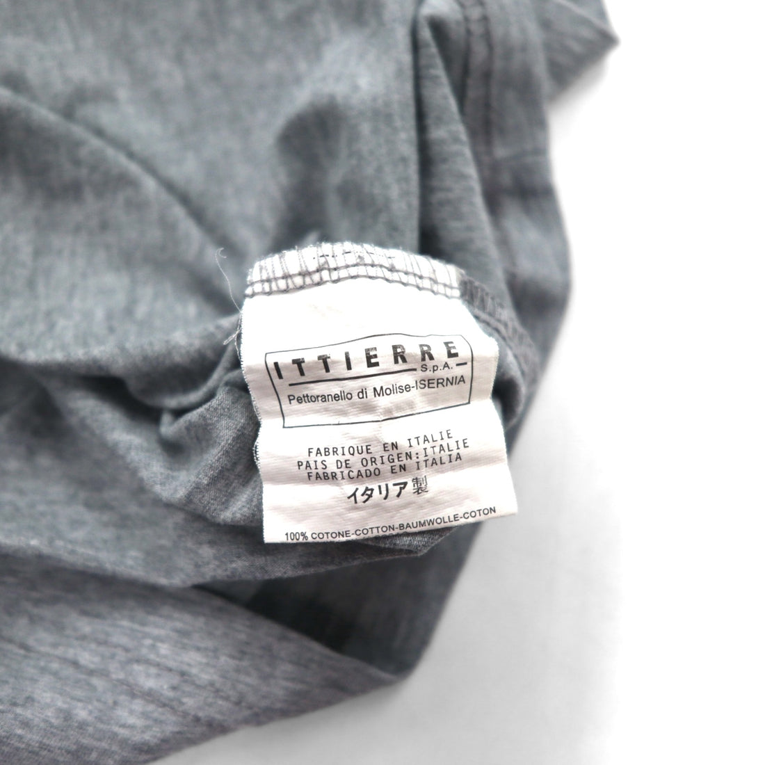 HERMES イタリア製 フォトグラフィック プリント Tシャツ XL グレー コットン ALINE