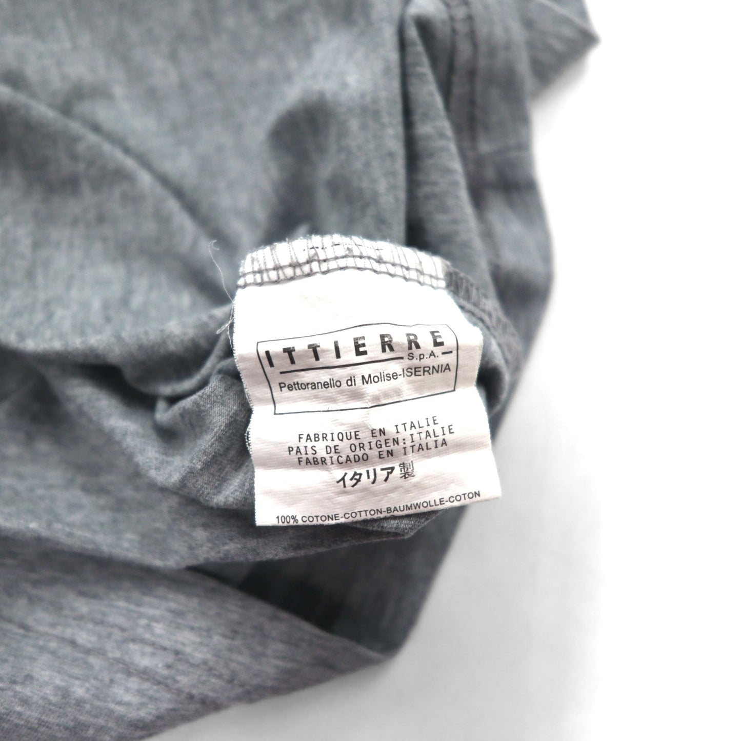 HERMES イタリア製 フォトグラフィック プリント Tシャツ XL グレー コットン ALINE