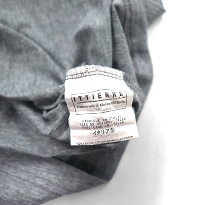 HERMES イタリア製 フォトグラフィック プリント Tシャツ XL グレー コットン ALINE