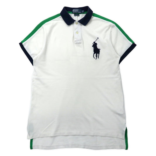 日本然リトテ-古着オンライン-Polo by Ralph Lauren ビッグポニー ポロシャツ 175 ホワイト コットン CUSTOM FIT-POLO BY RALPH LAUREN Big Pony Polo Shirt 175 White Cotton Custom Fit