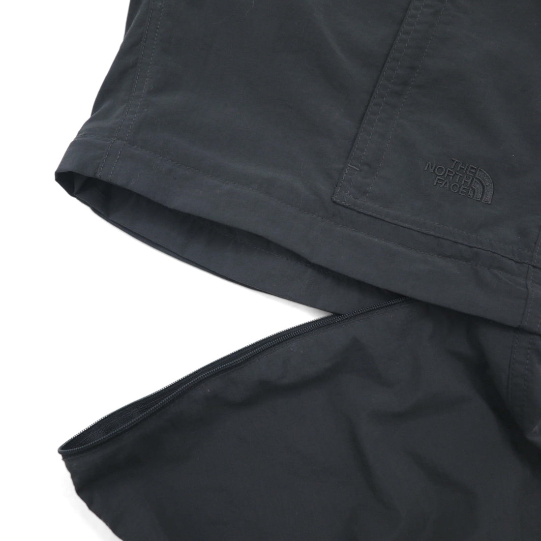THE NORTH FACE Convertible 2-Way Outdoor Cargo Shorts, Size M, Gray, Nylon, US Standard
