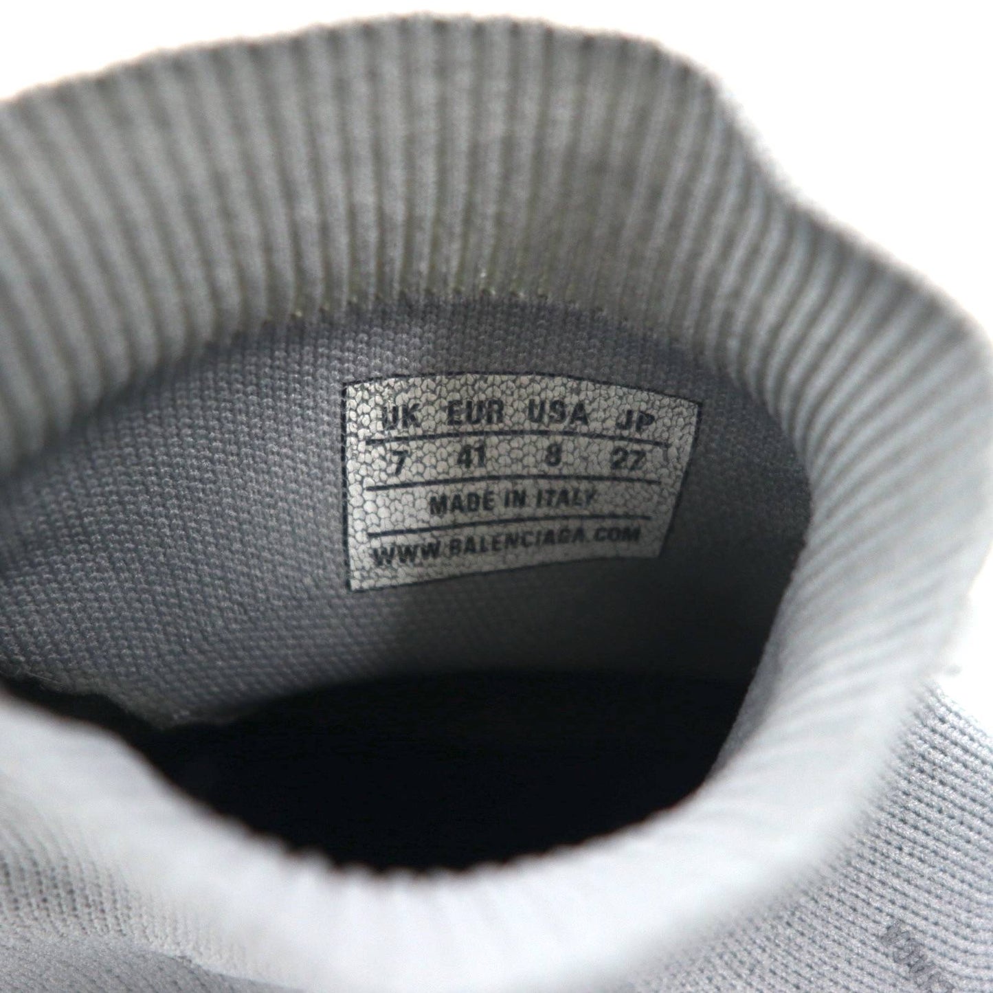 BALENCIAGA スピード トレーナー Speed Trainer Reflective スニーカー 27cm グレー ソックス 512527