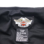 HARLEY DAVIDSON Embroidered Skull Fleece Vest, XL, Black, Polyester