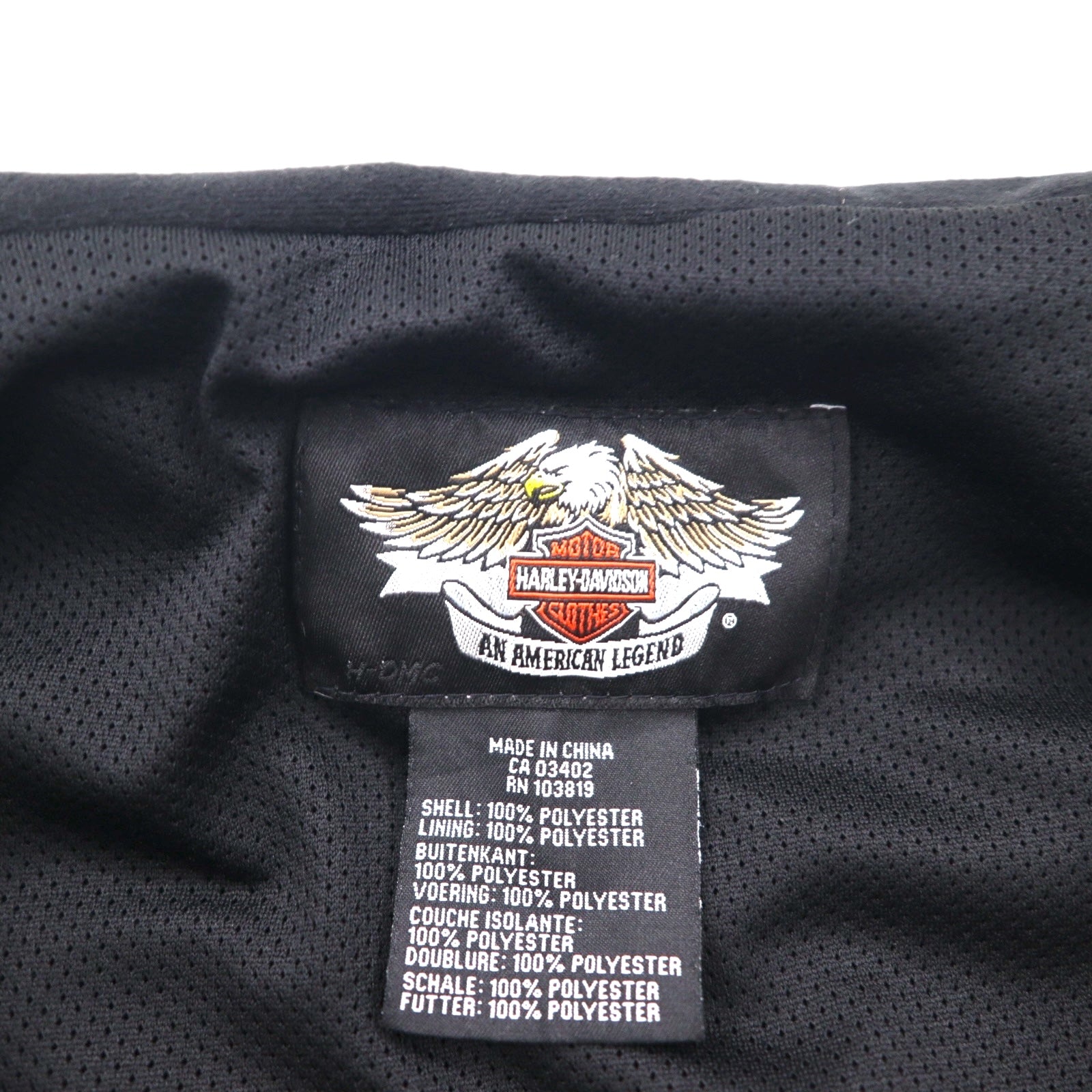 HARLEY DAVIDSON Embroidered Skull Fleece Vest, XL, Black, Polyester