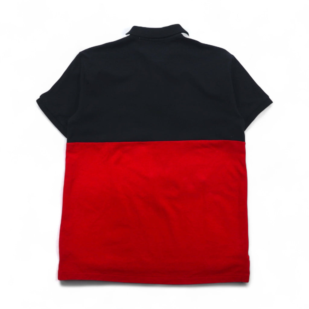 POLO RALPH LAUREN ビッグポニー刺繍 ポロシャツ M ブラック レッド 鹿の子 エンブレム ワッペン