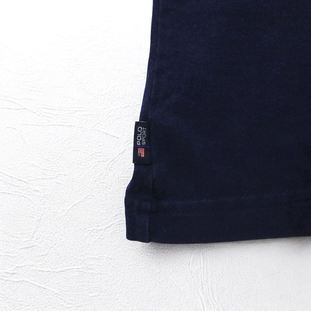 POLO SPORT RALPH LAUREN 90年代 フェード Vネック Tシャツ XXL ネイビー コットン ビッグサイズ