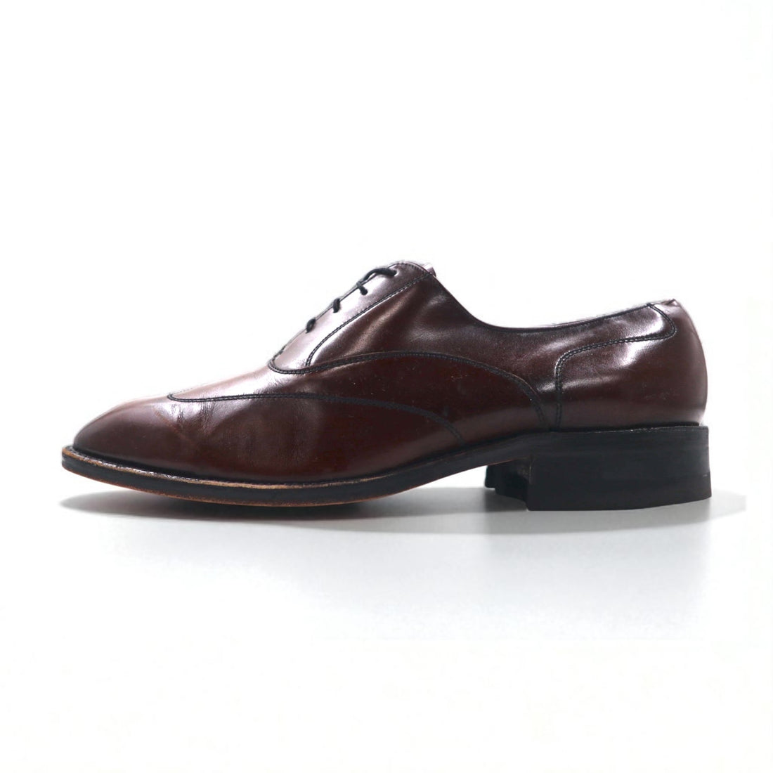 Made in the USA, Sears Easy Flex Wingtip Dress Shoes, Size 27cm, Brown Leather