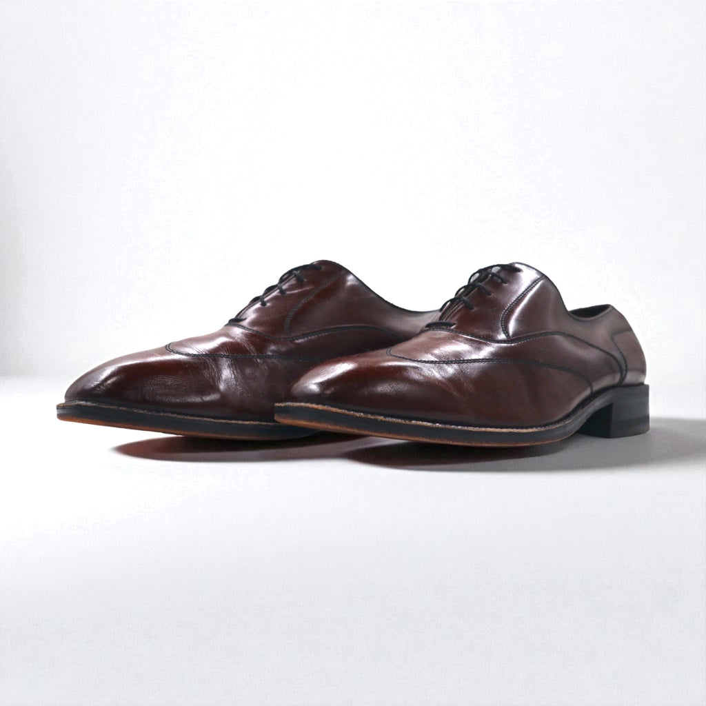 Made in the USA, Sears Easy Flex Wingtip Dress Shoes, Size 27cm, Brown Leather