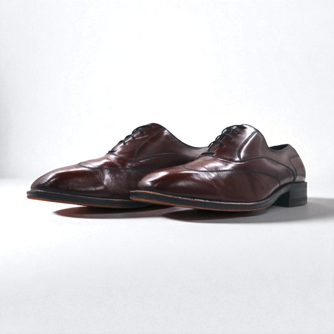 Made in the USA, Sears Easy Flex Wingtip Dress Shoes, Size 27cm, Brown Leather