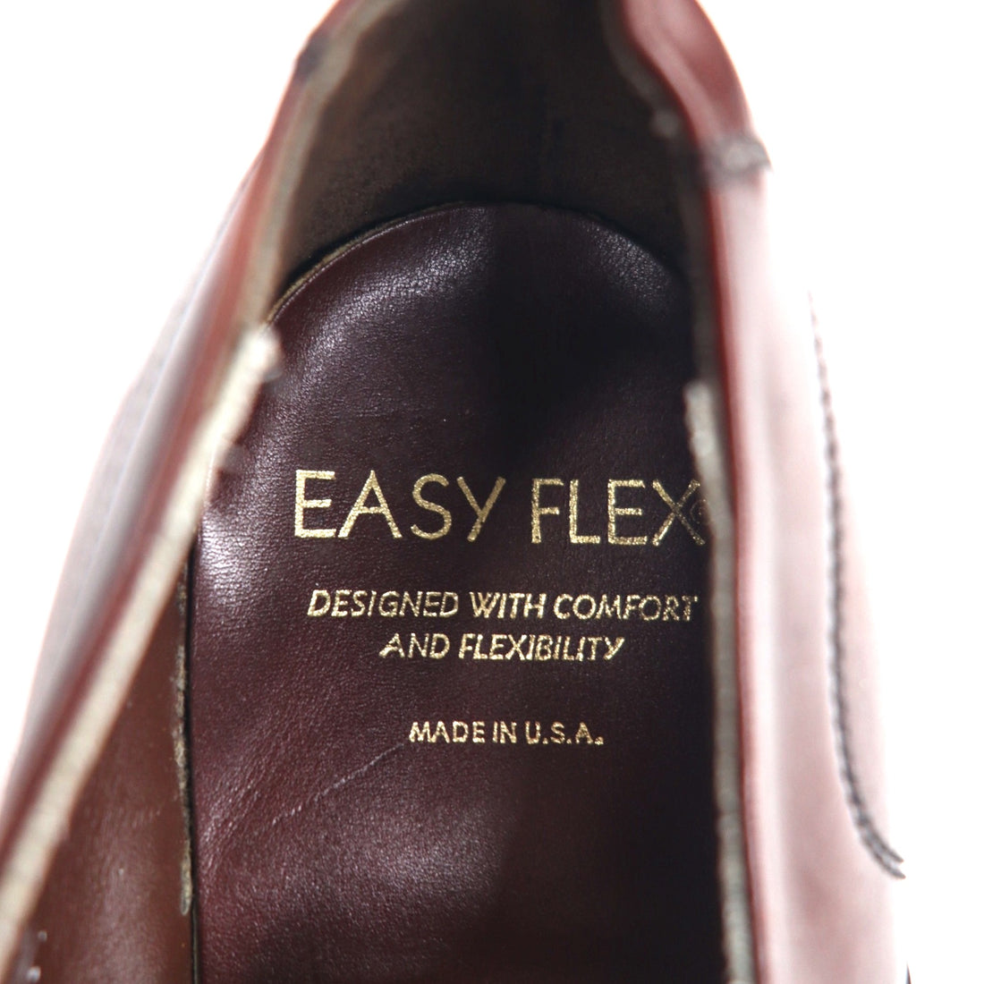 Made in the USA, Sears Easy Flex Wingtip Dress Shoes, Size 27cm, Brown Leather