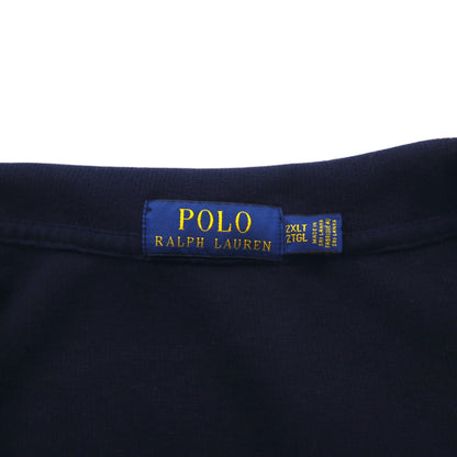 POLO RALPH LAUREN ハーフジップ スウェット 2XLT ネイビー コットン スモールポニー刺繍