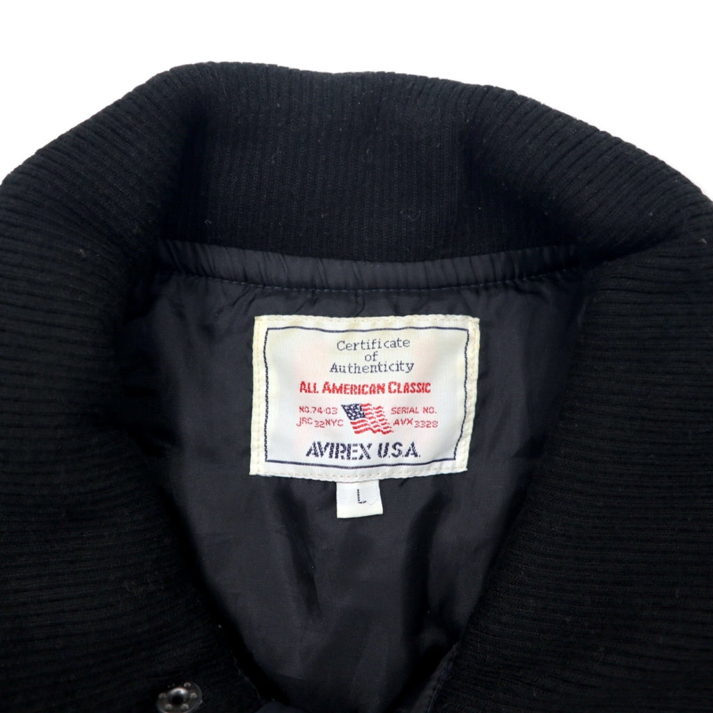 AVIREX Onion Quilted Padding Jacket L Black Polyester 6122090