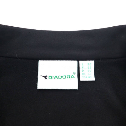 DIADORA 90年代 トラックジャケット ジャージ XL ブラック ロゴ テープ サイドライン