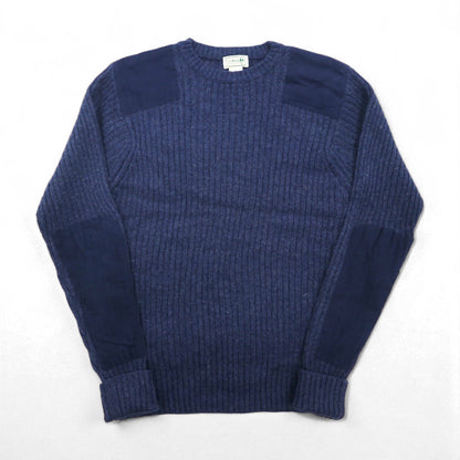 LLBean Commando Merino Wool Knit Sweater, Size M, Navy, 228194