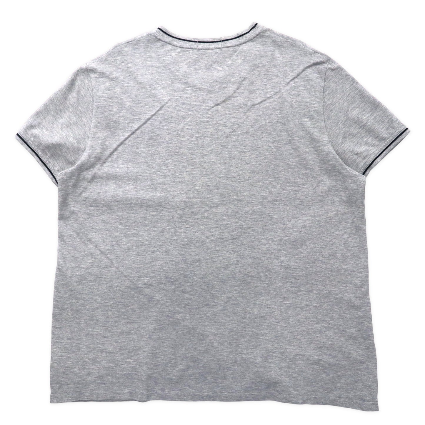 POLO RALPH LAUREN リブラインTシャツ XL グレー コットン CUSTOM SLIM FIT スモールポニー刺繍