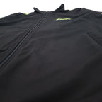 DIADORA 90s Track Jacket Jersey XL Black Logo Tape Sideline