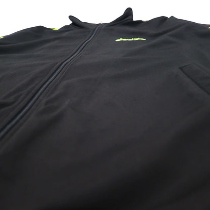 DIADORA 90年代 トラックジャケット ジャージ XL ブラック ロゴ テープ サイドライン