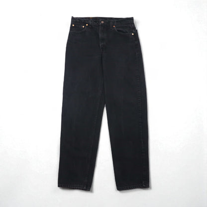 Levi's 90s Made in USA 550 Baggy Tapered Denim Jeans, Size L, Black, Relaxed Fit, 550-0260
