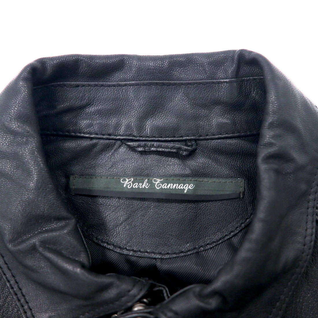 Bark Tannage ( nano universe ) Goat Leather Single Rider Jacket 48 Black Goat Leather Double Zip