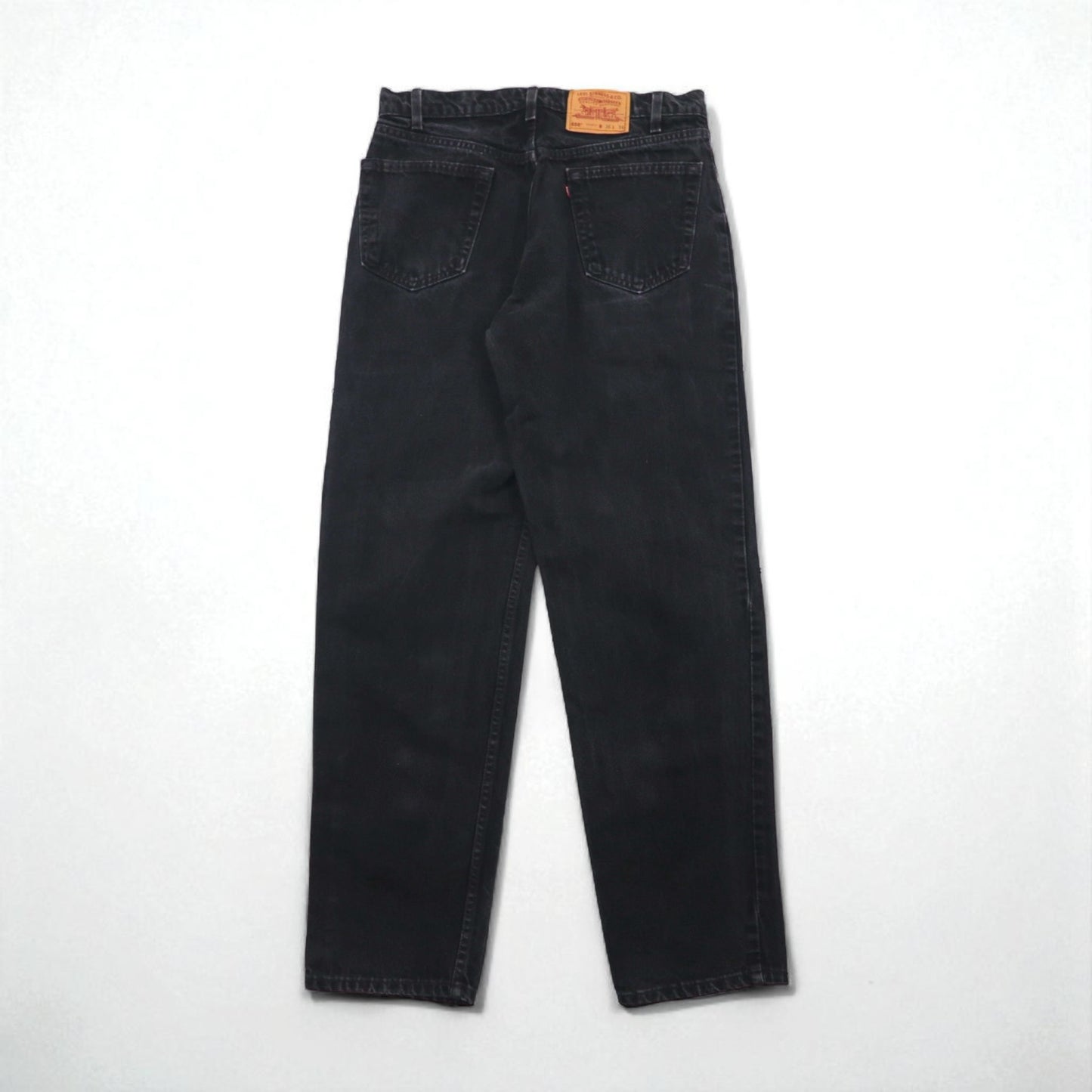 Levi's 90s Made in USA 550 Baggy Tapered Denim Jeans, Size L, Black, Relaxed Fit, 550-0260