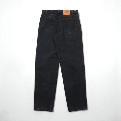 Levi's 90s Made in USA 550 Baggy Tapered Denim Jeans, Size L, Black, Relaxed Fit, 550-0260