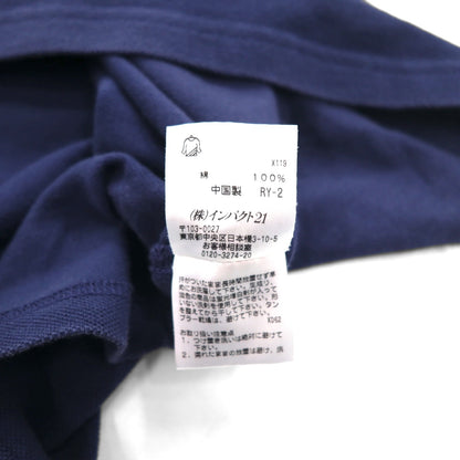 Polo by Ralph Lauren 90s Line Design Polo Shirt, Size 3XL, Navy, Pique, Embroidered Emblem Logo