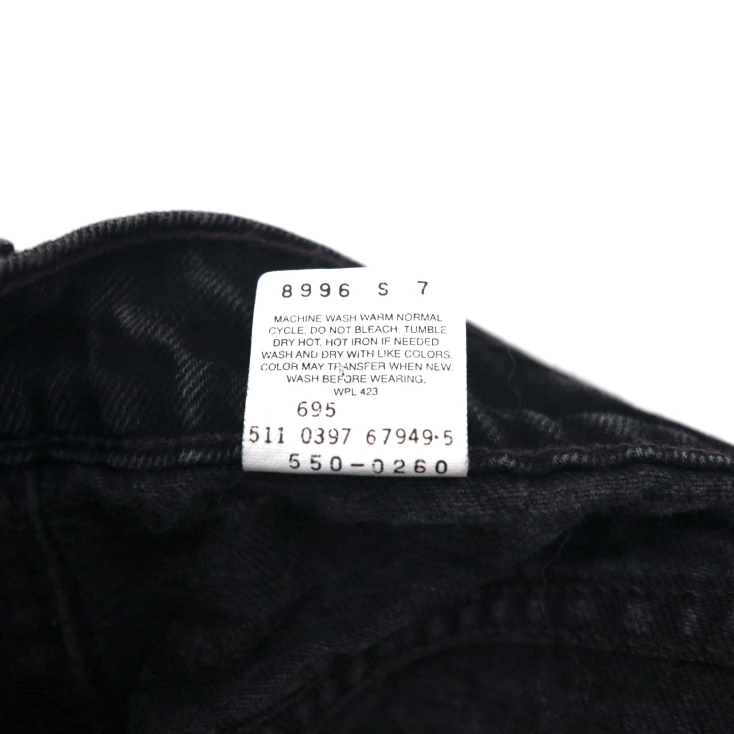 Levi's 90s Made in USA 550 Baggy Tapered Denim Jeans, Size L, Black, Relaxed Fit, 550-0260