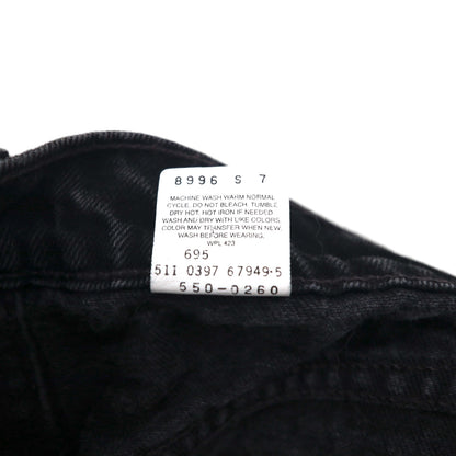 Levi's 90s Made in USA 550 Baggy Tapered Denim Jeans, Size L, Black, Relaxed Fit, 550-0260