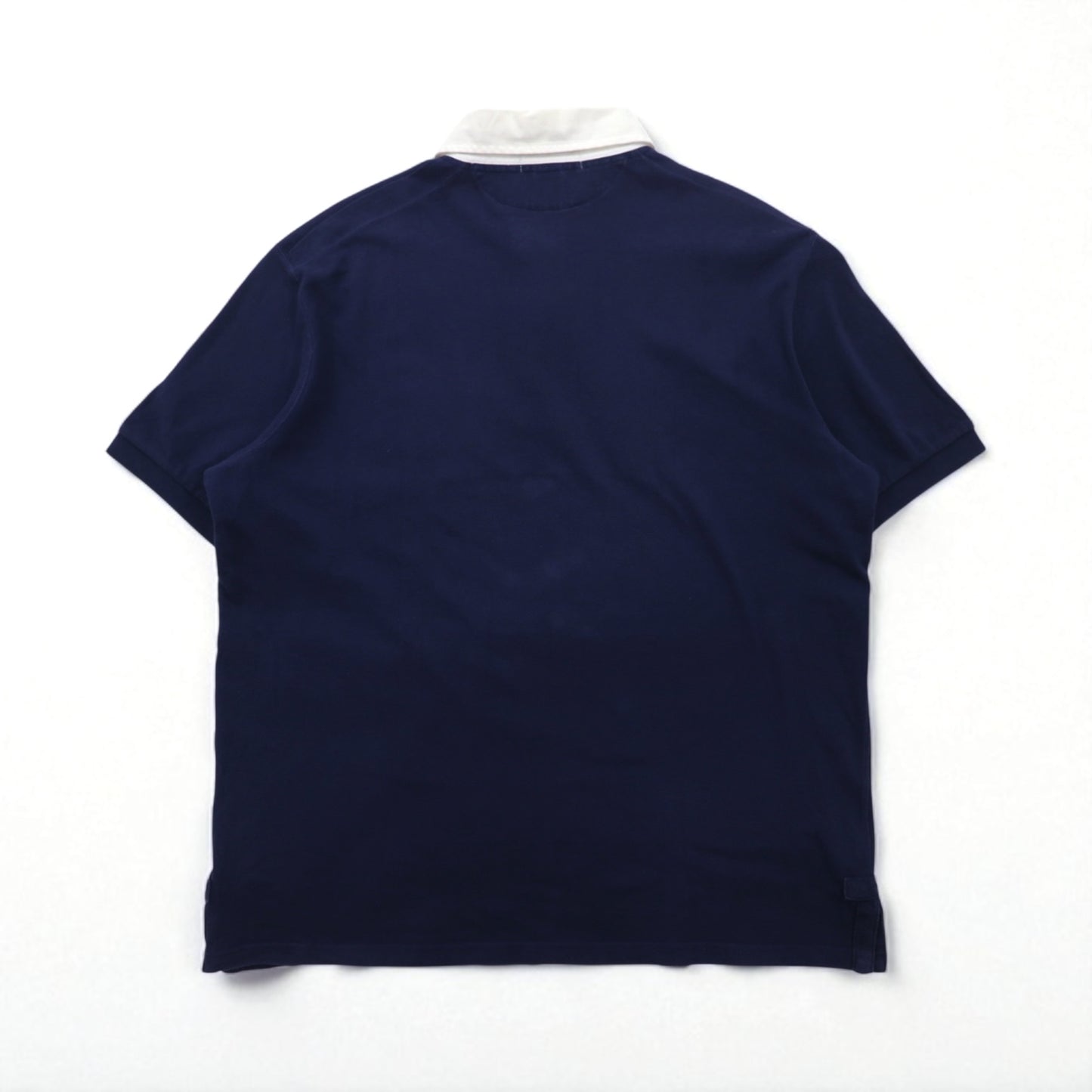 Polo by Ralph Lauren 90s Line Design Polo Shirt, Size 3XL, Navy, Pique, Embroidered Emblem Logo