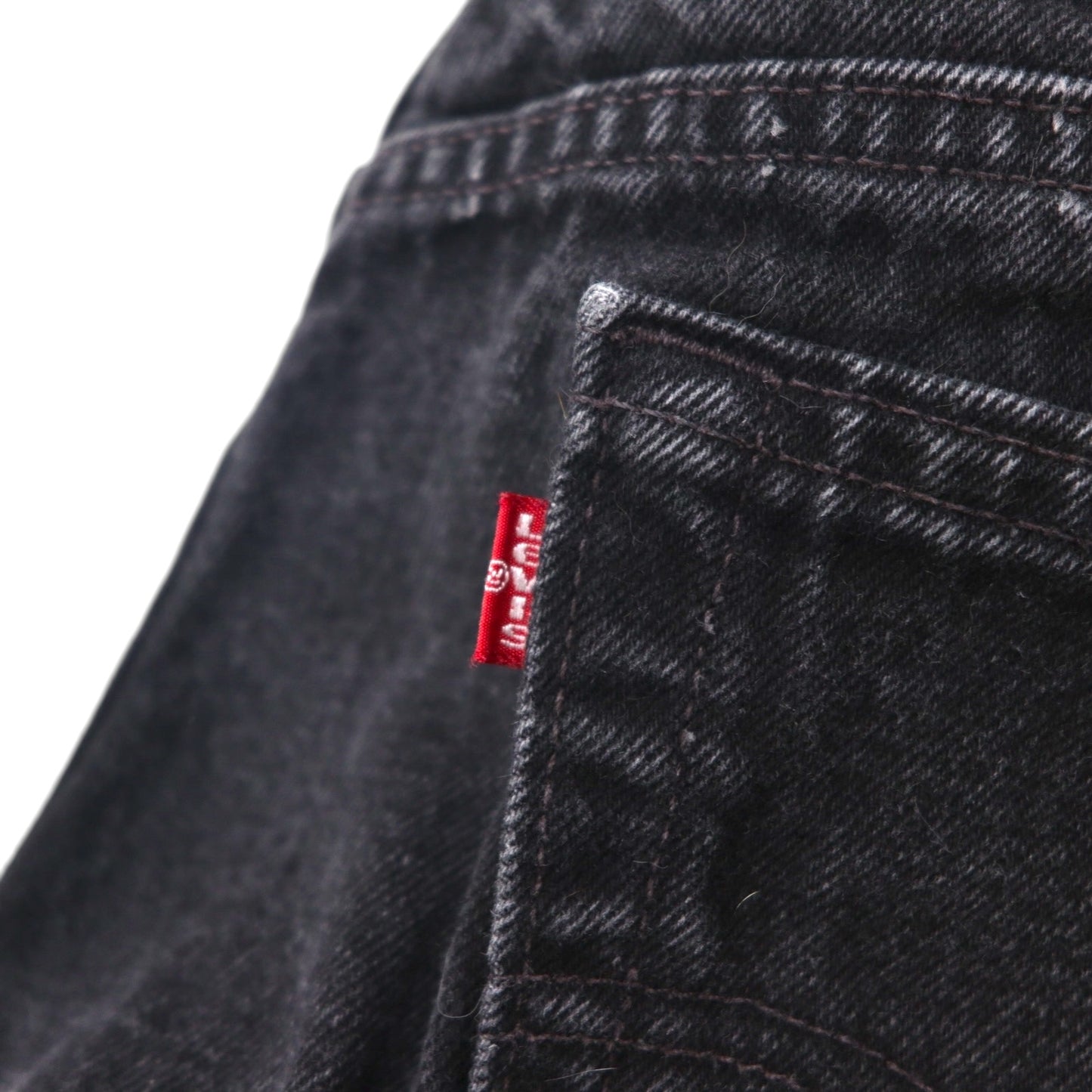 Levi's 90s Made in USA 550 Baggy Tapered Denim Jeans, Size L, Black, Relaxed Fit, 550-0260