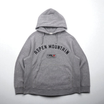 RLX Ralph Lauren リバースウィーブ パーカー L グレー アーチロゴ ASPEN MOUNTAIN