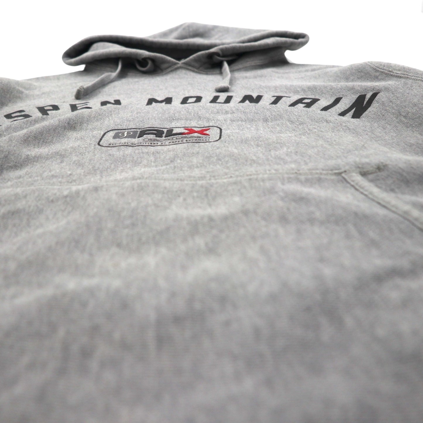 RLX Ralph Lauren リバースウィーブ パーカー L グレー アーチロゴ ASPEN MOUNTAIN