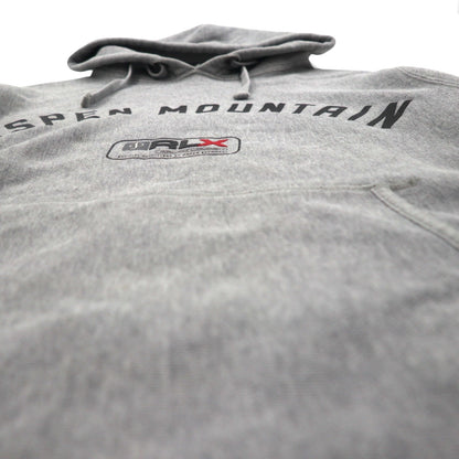 RLX Ralph Lauren リバースウィーブ パーカー L グレー アーチロゴ ASPEN MOUNTAIN