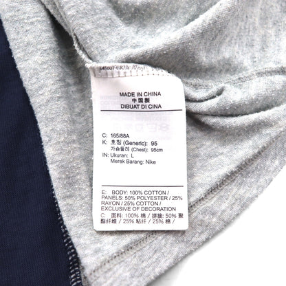 sacai × NIKE 再構築 リメイク Tシャツ L ホワイト ネイビー グレー 風車 ゴツナイキ コットン