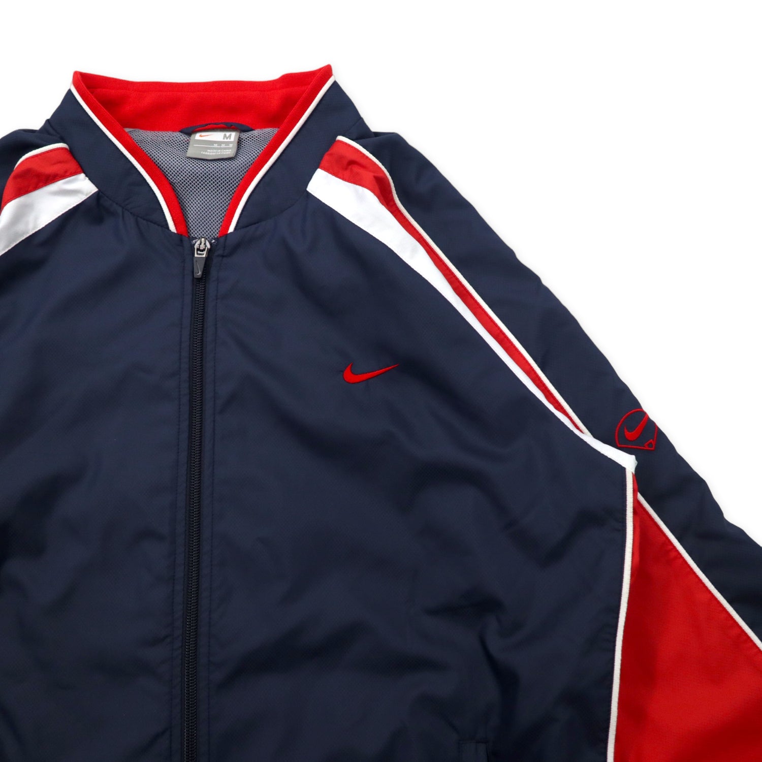 Nike 00s Track Jacket Windbreaker Jersey M Navy Polyester Swash