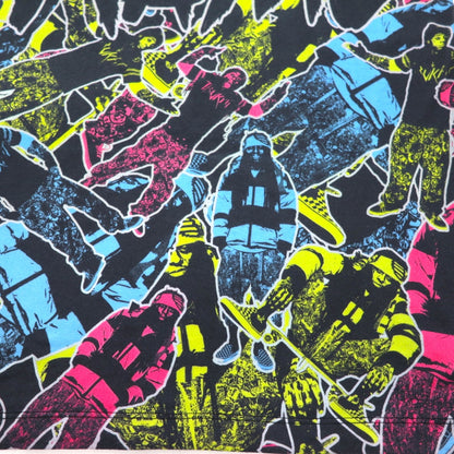 Lil Wayne リルウェイン USA製 ヒップホップ タンクトップ XL ブラック コットン 総柄