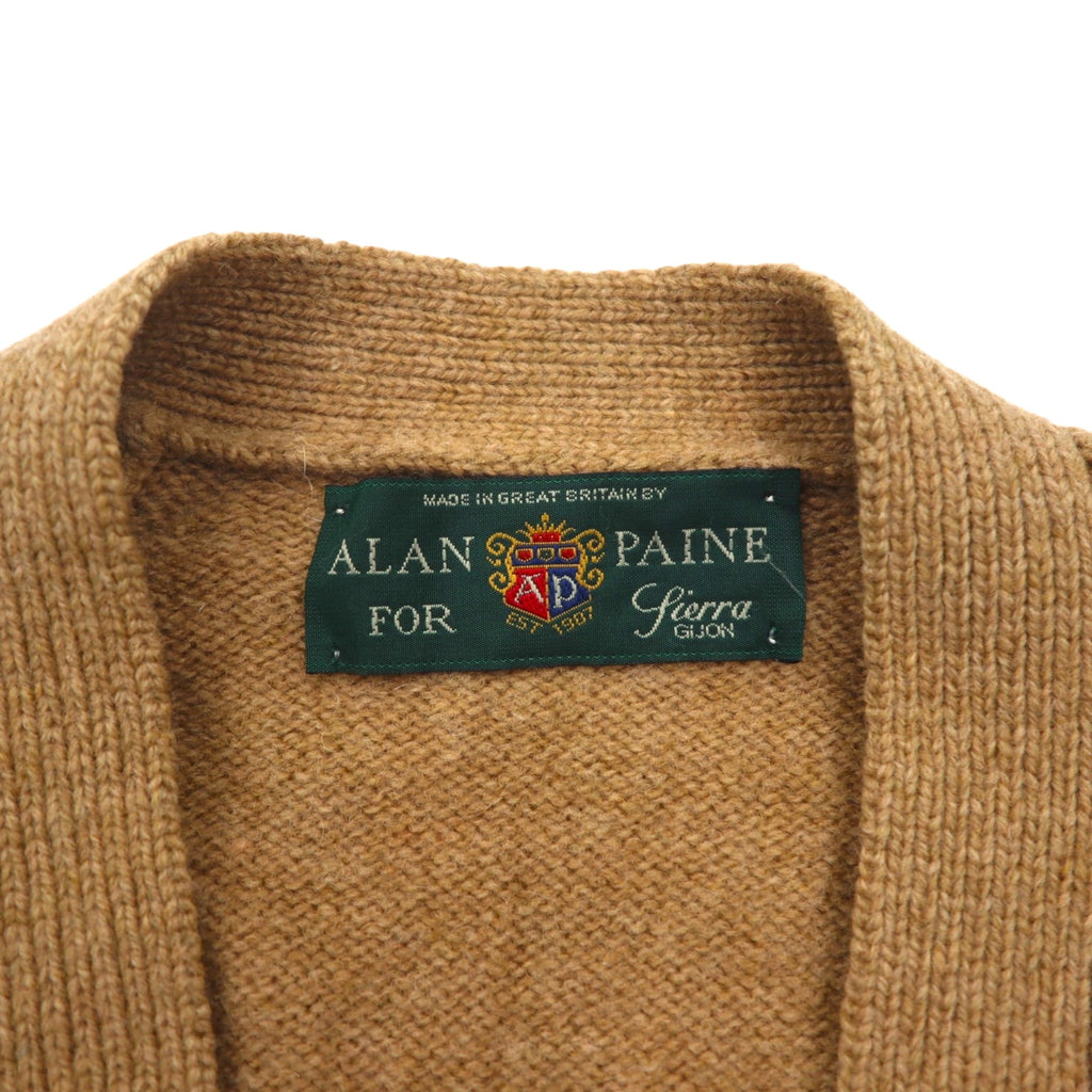 Alan Paine イギリス製 ニット カーディガン L ベージュ ウール Sierra GIJON別注 羊毛 PURE NEW WOOL