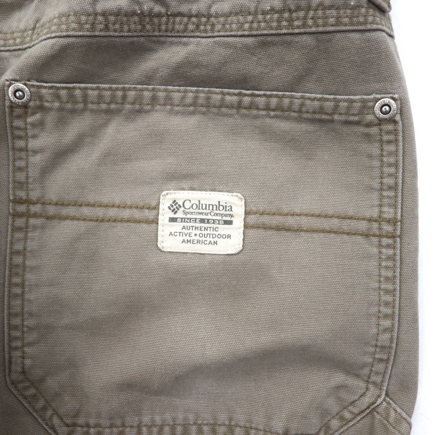 Columbia Canvas Hiking Cargo Pants, Carpenter Pants, L, Beige, AM8275