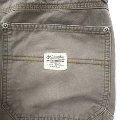 Columbia Canvas Hiking Cargo Pants, Carpenter Pants, L, Beige, AM8275