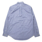 RALPH LAUREN Button-down shirt, M, blue, check, cotton, non-iron, small pony embroidery