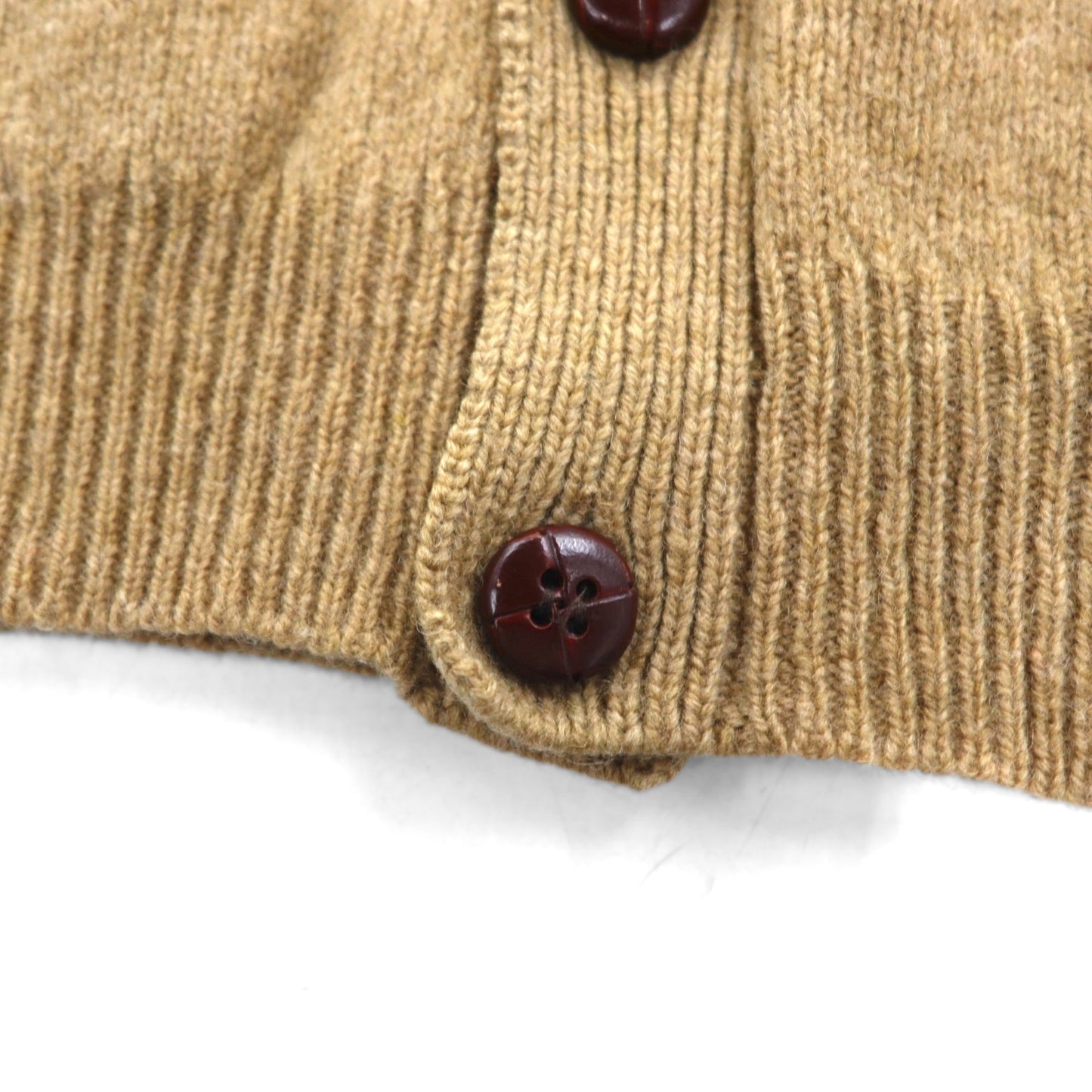 Alan Paine Made in England Knit Cardigan, Size L, Beige, Wool, Sierra, GIJON Exclusive, Pure New Wool