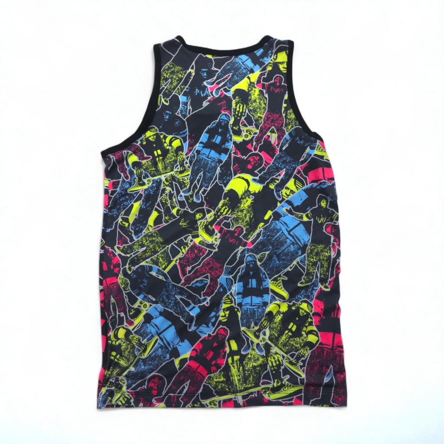 Lil Wayne リルウェイン USA製 ヒップホップ タンクトップ XL ブラック コットン 総柄