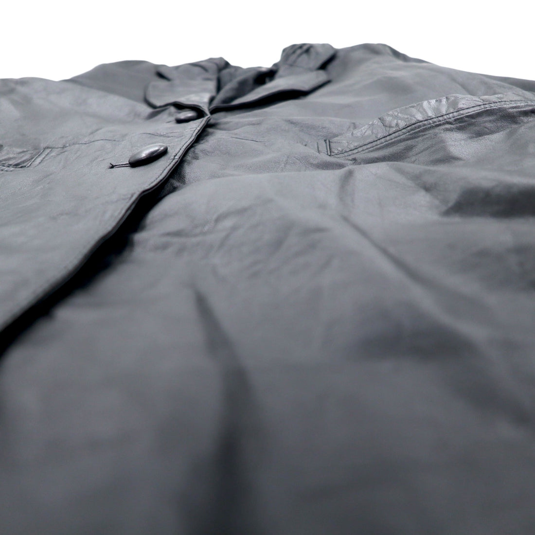 90年代 GLOBAL IDENTITY G-Ⅲ LEATHER レザー チェスターコート M ブラック レザー 裏地ペイズリー