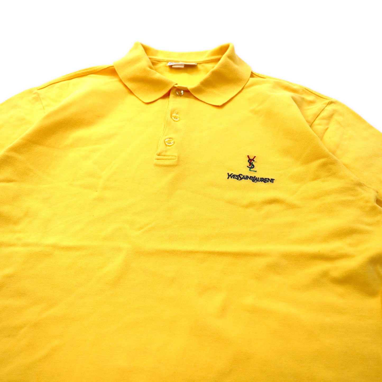 YVES SAINT LAURENT Italian Made Vintage YSL logo embroidery polo