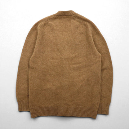 Alan Paine Made in England Knit Cardigan, Size L, Beige, Wool, Sierra, GIJON Exclusive, Pure New Wool